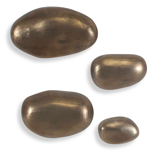 Uttermost Set In Stone Brass Outdoor Wall Art Set/4