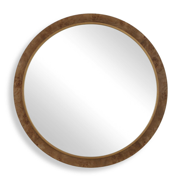 Uttermost Cleveland Round Burl Wood Mirror
