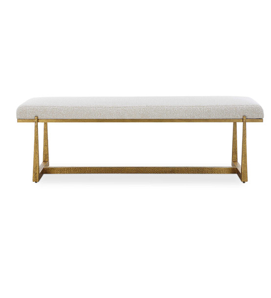 Uttermost Midas Antique Gold Bench