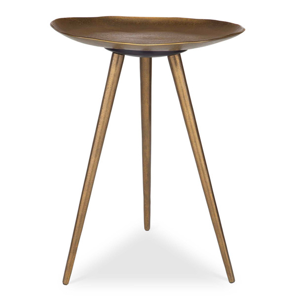 Uttermost Lily Pad Antique Brass Accent Table