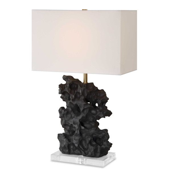 Uttermost Basalt Black Stone Table Lamp