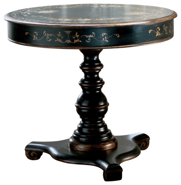 Butler Langley Regal Black Hand Painted Foyer Table
