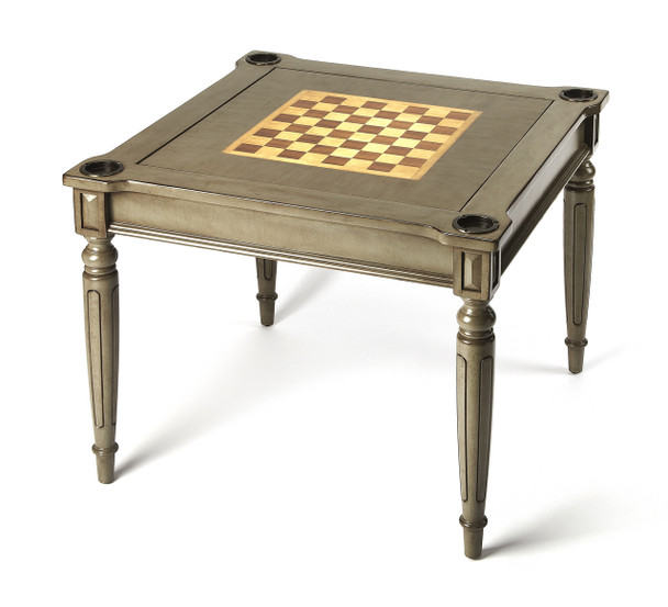 Butler Vincent Silver Satin Multi Game Table