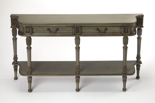 Butler Merrion Silver Satin Console Table