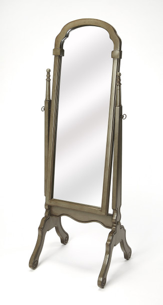 Butler Meredith Silver Satin Cheval Mirror