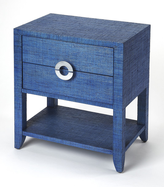 Butler Amelle Blue Raffia End Table