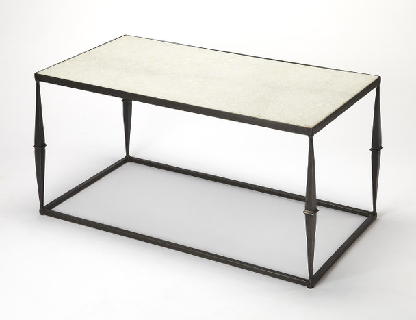Butler Jacoby White Marble Coffee Table