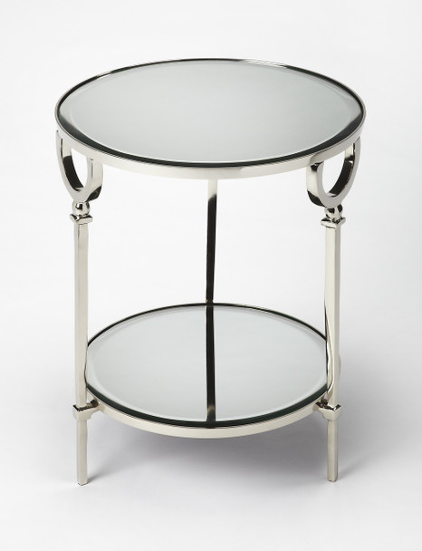 Butler Jolene Metal & Mirror End Table