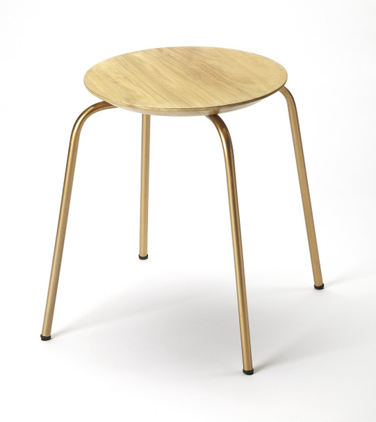 Butler Raphael Wood & Metal Low Stool