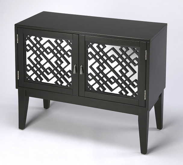 Butler Ursula Black Mirrored Console Cabinet