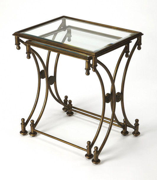 Butler Beverly Antique Gold Nesting Tables