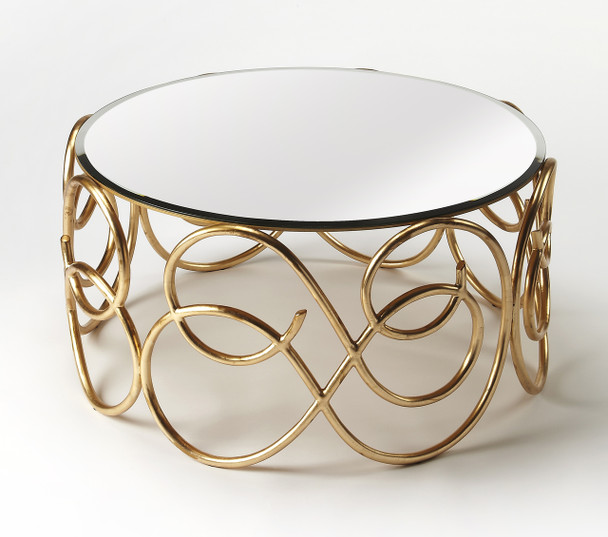 Butler Concerto Antique Gold Cocktail Table