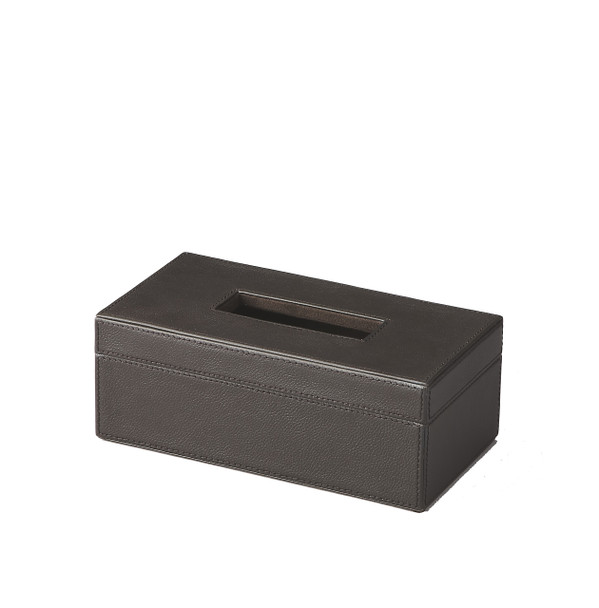 Butler Lido Brown Leather Tissue Box