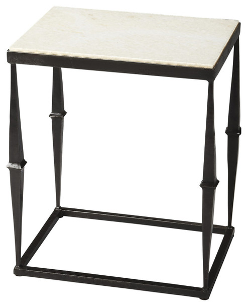 Butler Jacoby White Marble Side Table