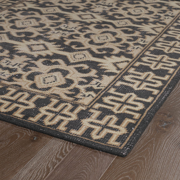 Kaleen Restoration Hand-knotted Res04-02 Black Area Rugs