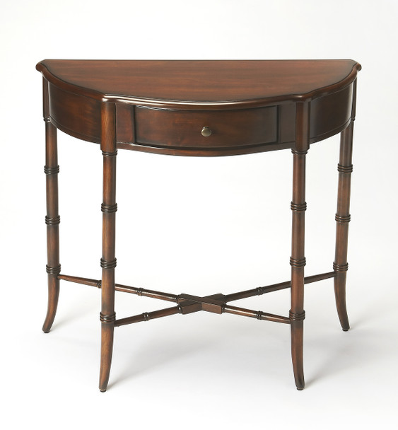 Butler Skilling Plantation Cherry Demilune Console Table