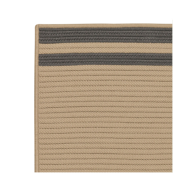 Colonial Mills Denali End Stripe De85 Grey Area Rugs