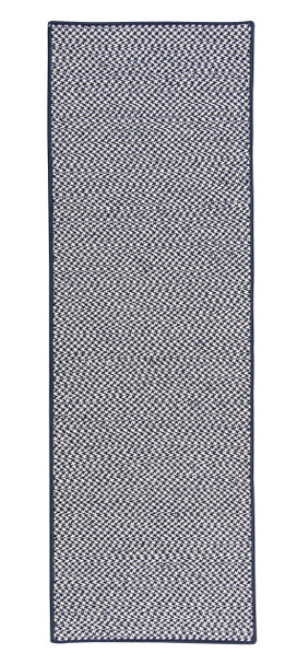 Colonial Mills Outdoor Houndstooth Tweed Ot59 Navy Chair Pads