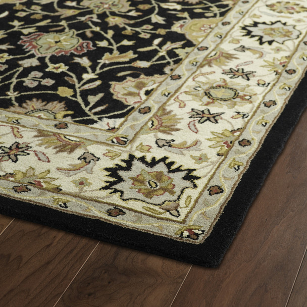 Kaleen Taj Hand-tufted Taj13-02 Black Area Rugs