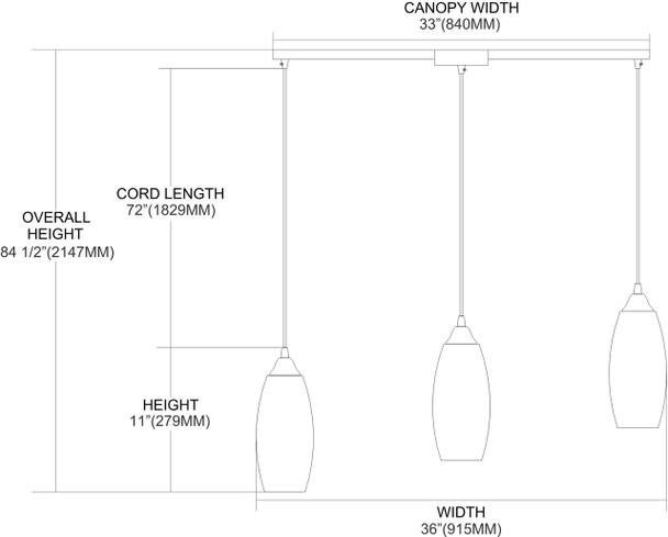 ELK Lighting Iridescence 3-Light Mini Pendant - 10076/3L-SBI