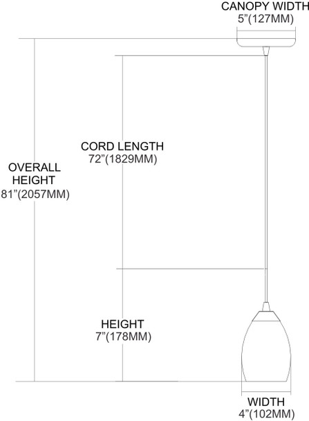 ELK Lighting Mini Vortex 1-Light Mini Pendant - 10089/1RV