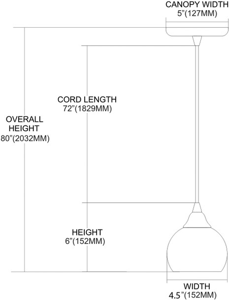 ELK Lighting Mela 1-Light Mini Pendant - 101-1MT