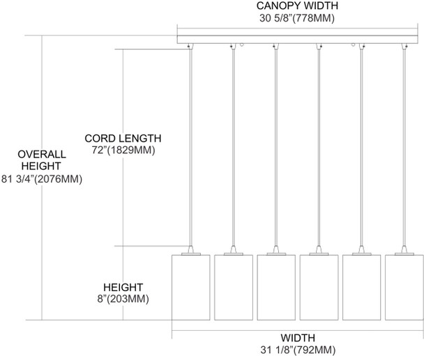 ELK Lighting Coletta 6-Light Mini Pendant - 10169/6RC