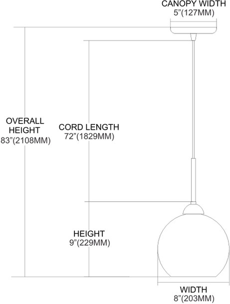 ELK Lighting Cassandra 1-Light Mini Pendant - 10240/1WH-LED