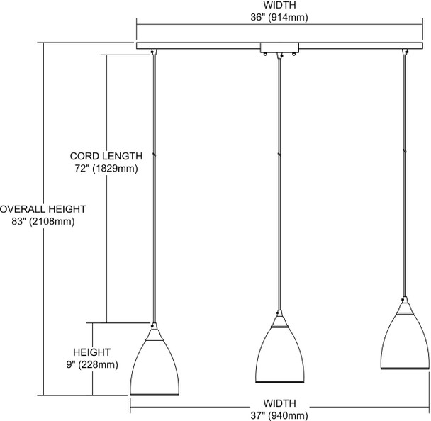 ELK Lighting Layers 3-Light Mini Pendant - 10464/3L