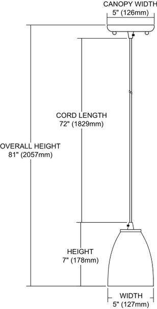 ELK Lighting Fissure 1-Light Mini Pendant - 10465/1BRF