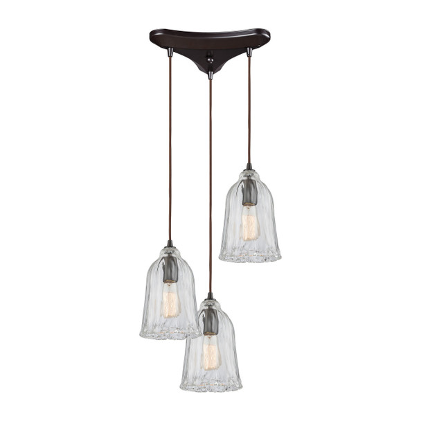 ELK Lighting Hand-formed Glass 3-Light Mini Pendant - 10671/3