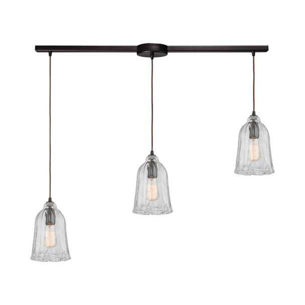 ELK Lighting Hand-formed Glass 3-Light Pendant - 10671/3L