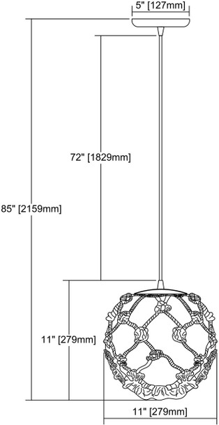 ELK Lighting Coastal Inlet 1-Light Mini Pendant - 10710/1