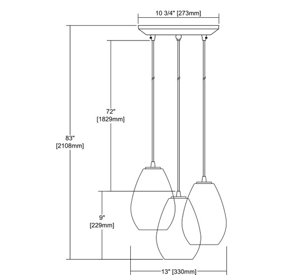 ELK Lighting Lagoon 3-Light Mini Pendant - 10770/3