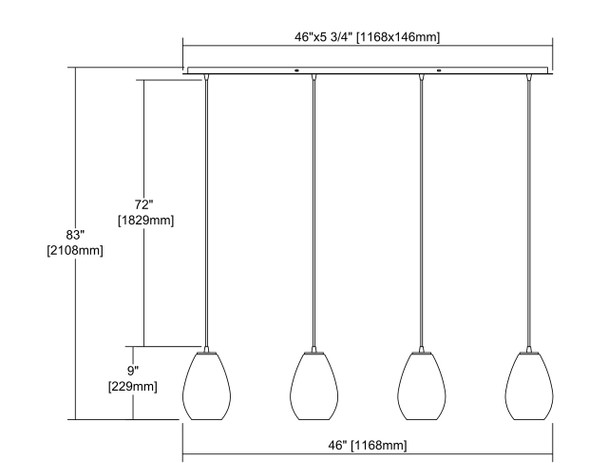 ELK Lighting Lagoon 4-Light Pendant - 10770/4LP