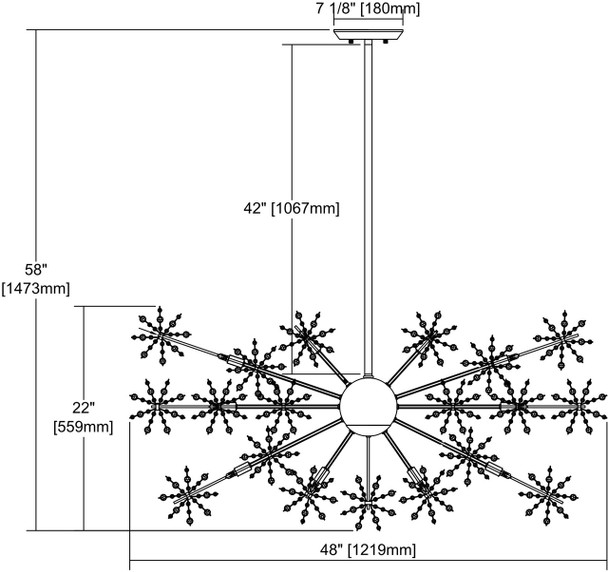 ELK Lighting Snowburst 20-Light Chandelier - 11896/20