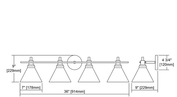 ELK Lighting Pemberton 4-Light Vanity Light - 12404/4