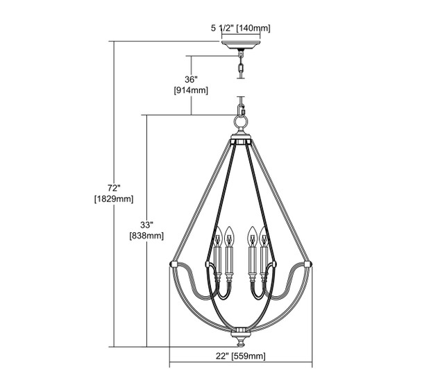 ELK Lighting Stanton 5-Light Chandelier - 12842/5