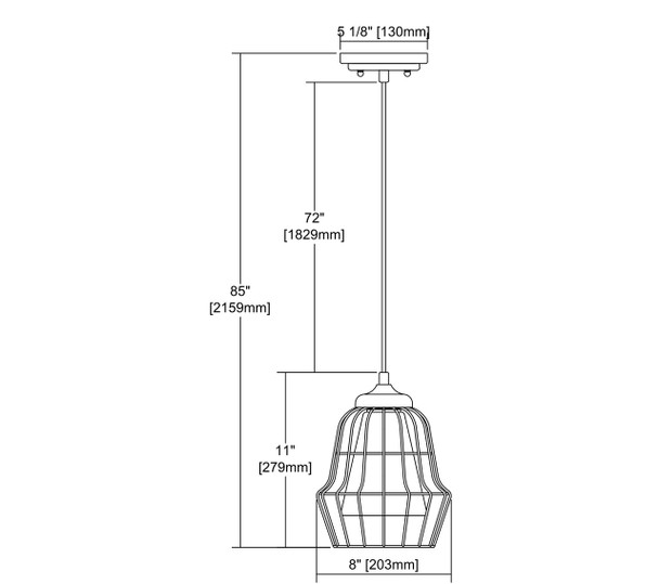 ELK Lighting Yardley 1-Light Mini Pendant - 14266/1