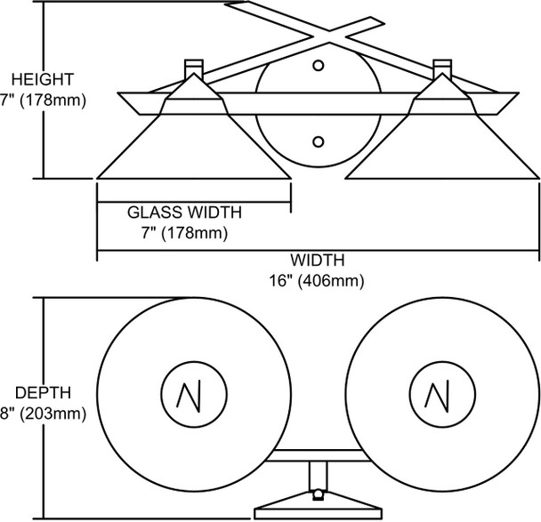 ELK Lighting Refraction 2-Light Vanity Light - 1471/2CRW