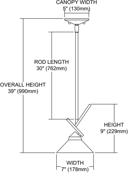 ELK Lighting Refraction 1-Light Mini Pendant - 1474/1CAR