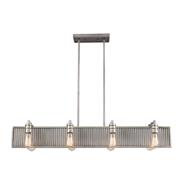 ELK Lighting Corrugated Steel 8-Light Island Light - 15929/8