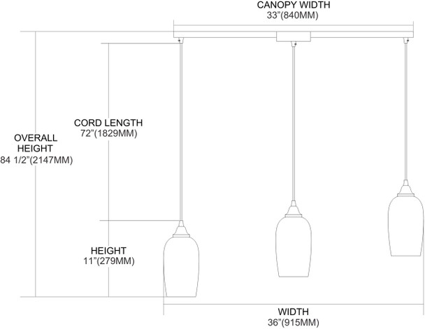 ELK Lighting Sandstone 3-Light Mini Pendant - 31137/3L