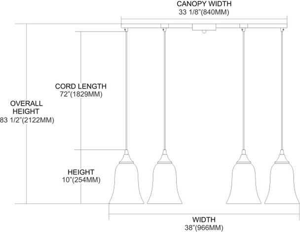 ELK Lighting Granite 6-Light Pendant - 31138/6