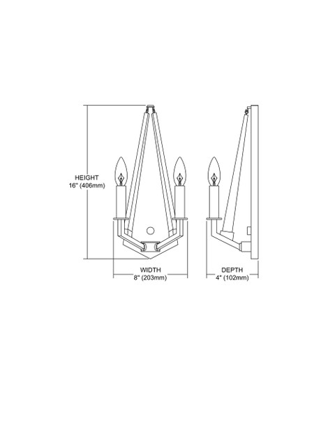ELK Lighting Madera 2-Light Sconce - 31470/2