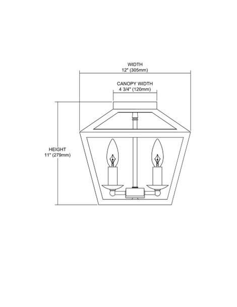 ELK Lighting Alanna 4-Light Semi Flush Mount - 31506/4