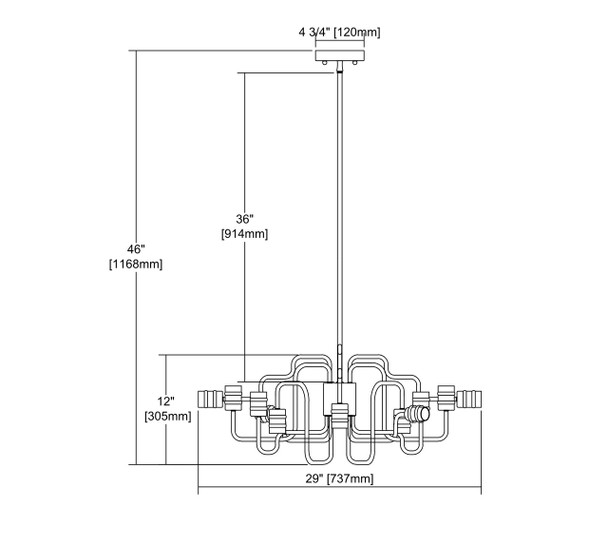 ELK Lighting Transit 12-Light Chandelier - 31992/12