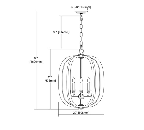 ELK Lighting Wood Arches 5-Light Chandelier - 32141/5