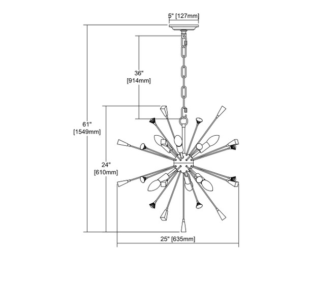 ELK Lighting Sprigny 6-Light Chandelier - 33030/6