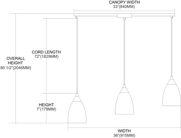 ELK Lighting Classico 3-Light Mini Pendant - 406-3L-SW